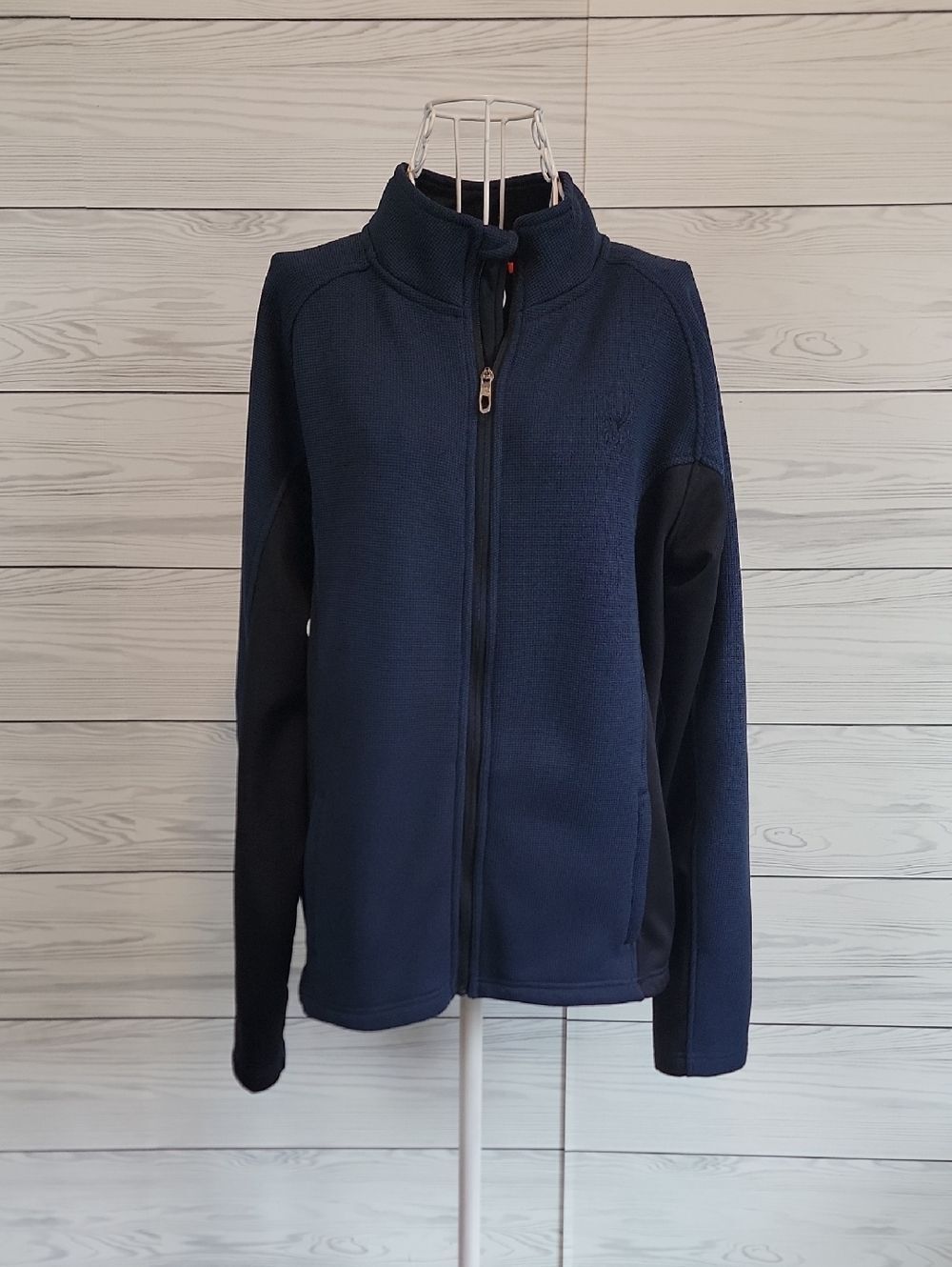 Spyder Frontier Full-Zip Jacket - Navy & Black Mens Size M